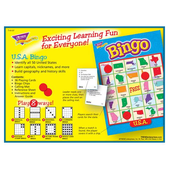 U.S.A. Bingo Game